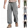 Herren Cargojogginghose Leichte Arbeitskleidung Verjüngtes Bein Mehrere Taschen Design Outdoor Sport Freizeit Hose mit Elastischem Bund und Knöchelbündchen