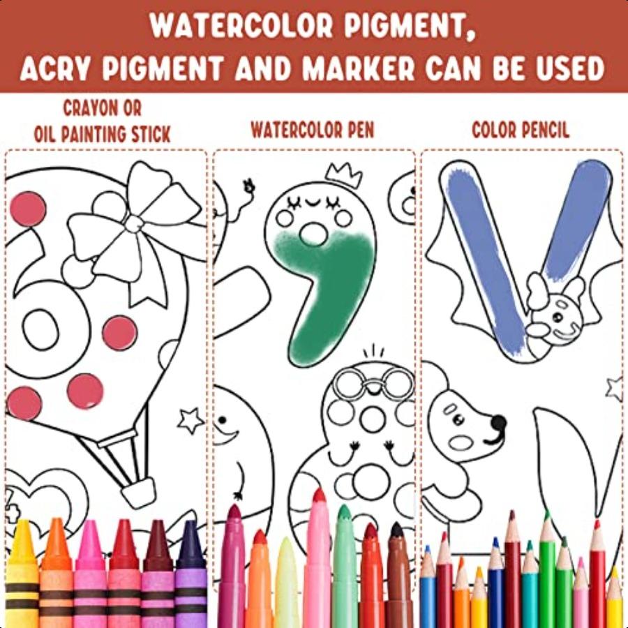 's Drawing Roll Coloring Paper Roll for Gift 120 11.8 Inches DIY Painting Drawing Paper Roll Sticky Drawing Paper Roll Early Ed
