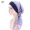 Fashion Pre-Tied Elastic Headwear Muslim Turban Chemo Pirate Cap Hair Loss Hat Cancer Head Scarf