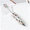 Halloween Pumpkin Bead Diy Crafting Pens Making Kit Ballpoint Pen Beaded Rhinestone Pen For Students School Office