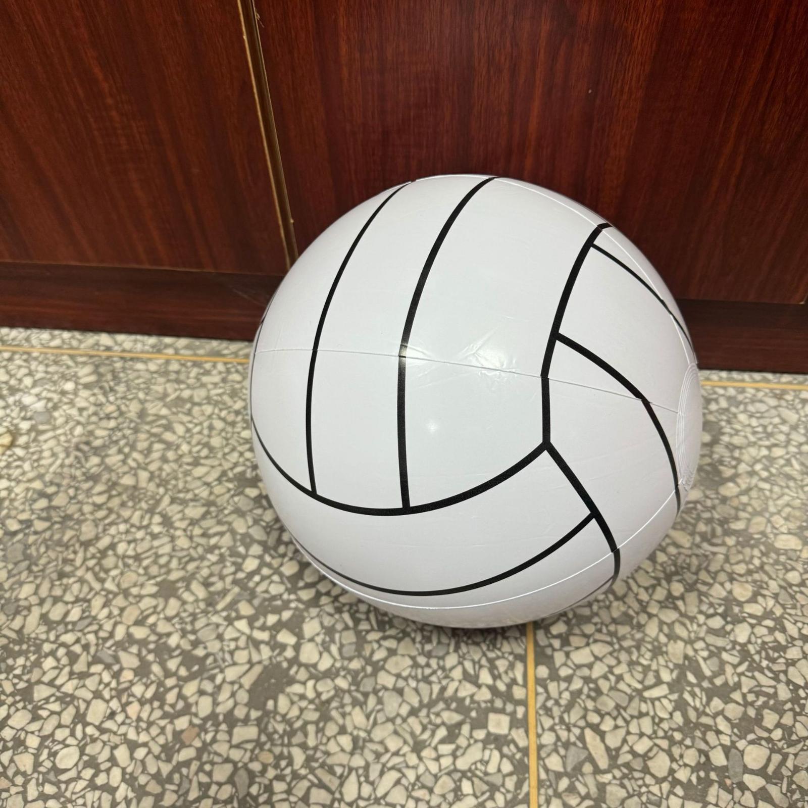 

PVC Inflatable Beach Ball Thickened Colorful Glitter Ball Sports Football Volleyball Baseball Inflatable Six-Panel Color Ball One Size білий