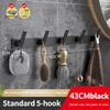 YUNJIEYA Black/White Door Hooks Clothes Hook Hanger Shelf Organizer Storage Shelf Shower Wall Rack Kitchen Bathroom Accessories