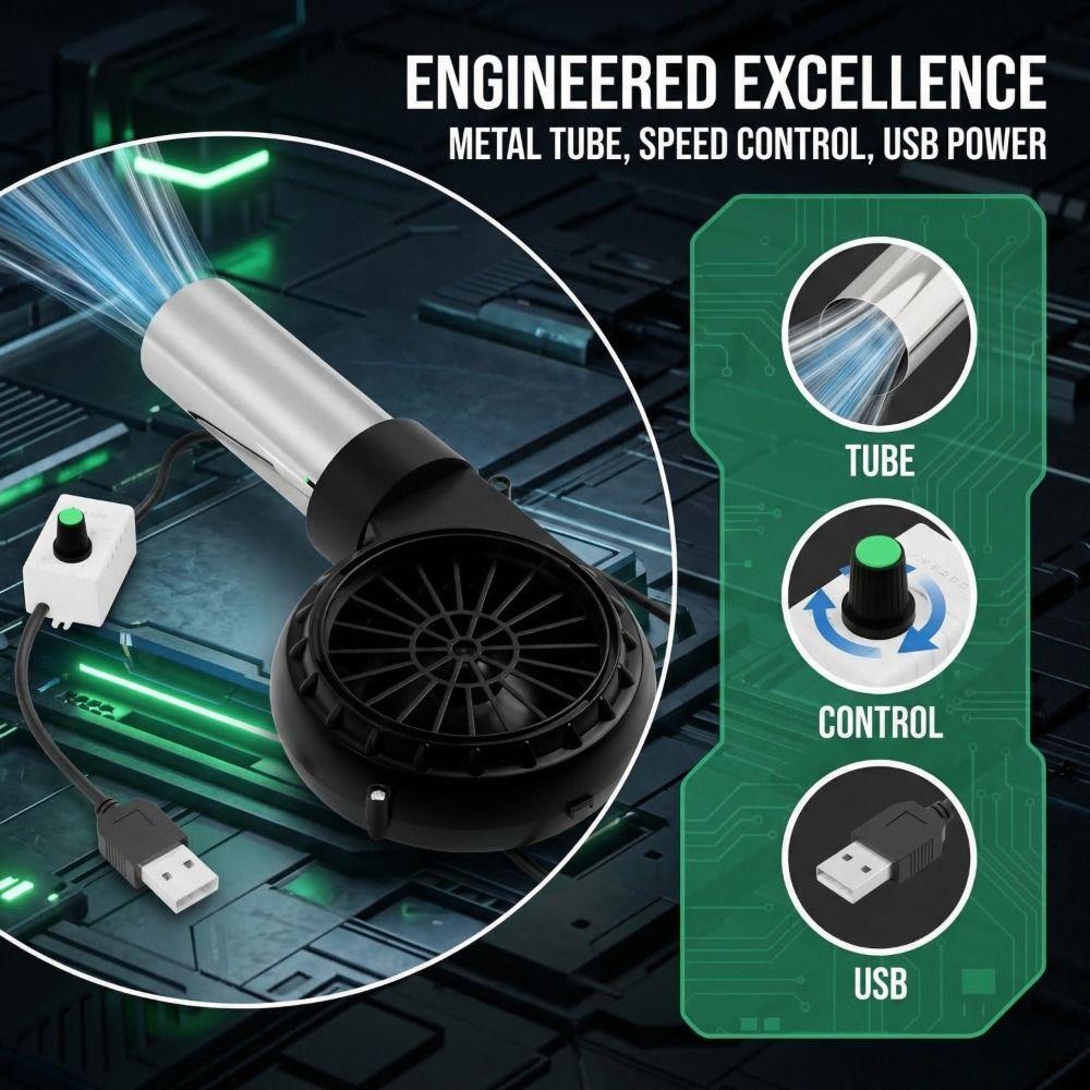 USB Power Supply Handheld Barbecue Fan Adjustable Speed Barbecue Blower BBQ Fan  Outdoor Grill