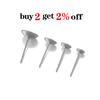 100pcs Stainless Steel Cup shape Earring Settings Ear Post Pin Findings DIY Ear Jewelry Making Earrings Blank Base Fits Crystal