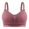 Plus Size Front-Opening Seamless Nursing Bra with Removable Breathable Pads