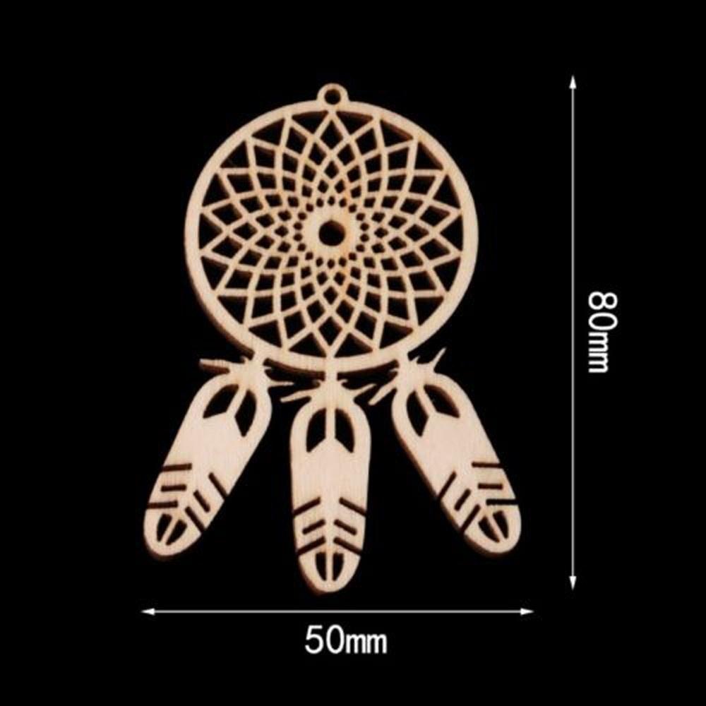 10pcs Dream Catcher Xmas Wooden Craft Ornament Christmas Tree Hanging Decoration