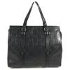 GUCCI 625774 GG embossed logo Bag Tote Bag Shoulder Bag Leather Black