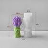 3D Tulpenstrauß Silikonform DIY Blumen Aroma Kerzen Gips Ornament Formen Handgemachtes Geschenk Seife Kerzenherstellung Zubehör