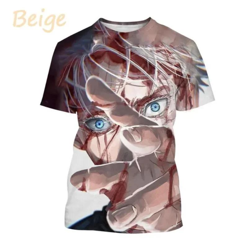 Gojo Satoru and Itadoru Yuji 3D Print T-shirt Fashion Men Clothing Jujutsu Kaiju Graphic T Shirt Harajuku Street Tops Tees