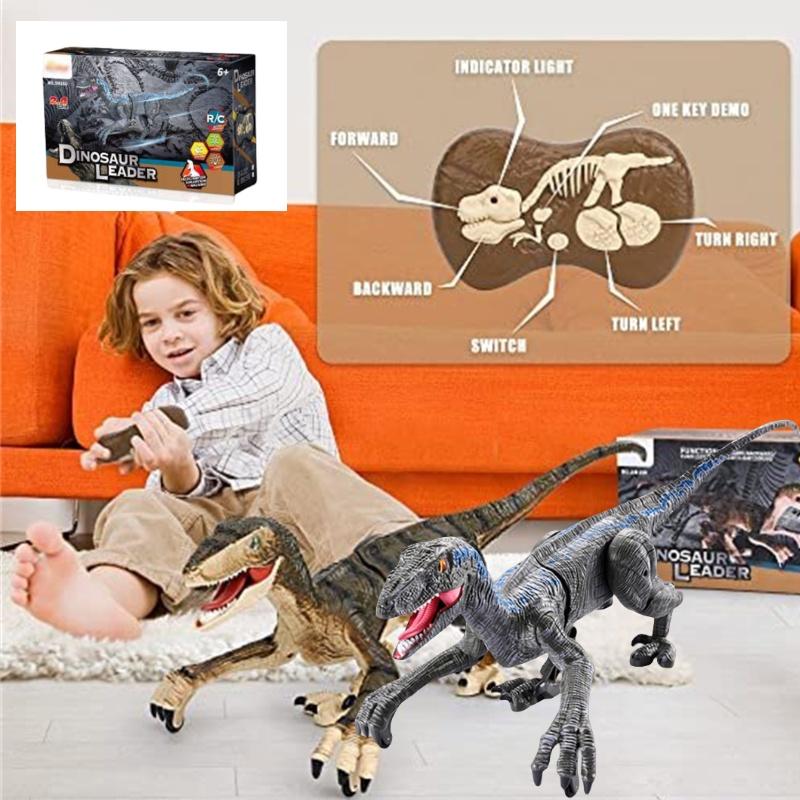 Children's Simulation Rechargeable Remote Control Spraying Dinosaur Toy Intelligent 2.4g Sound And Light Follows Light