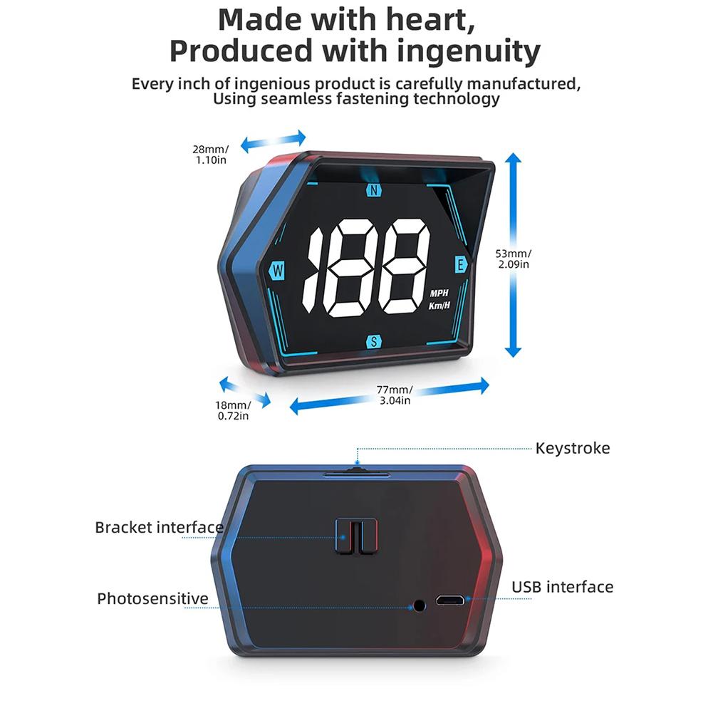 G20 HUD GPS Car Digital Speedometer Head-Up Display Universal Big Font Overspeed Alarm For All Cars Electronic Accessories