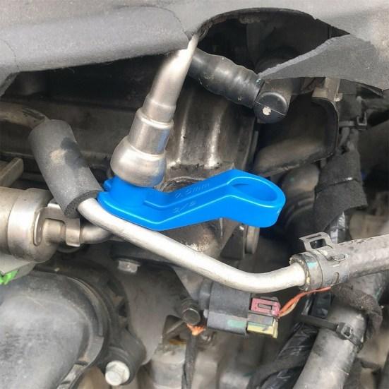 7Pcs/Set Pipe Removal Tool with Storage Tray Simple Assembly Easily Disconnected Car Repair Anti Rust Fuel Line Disconnect Tool Vehicle