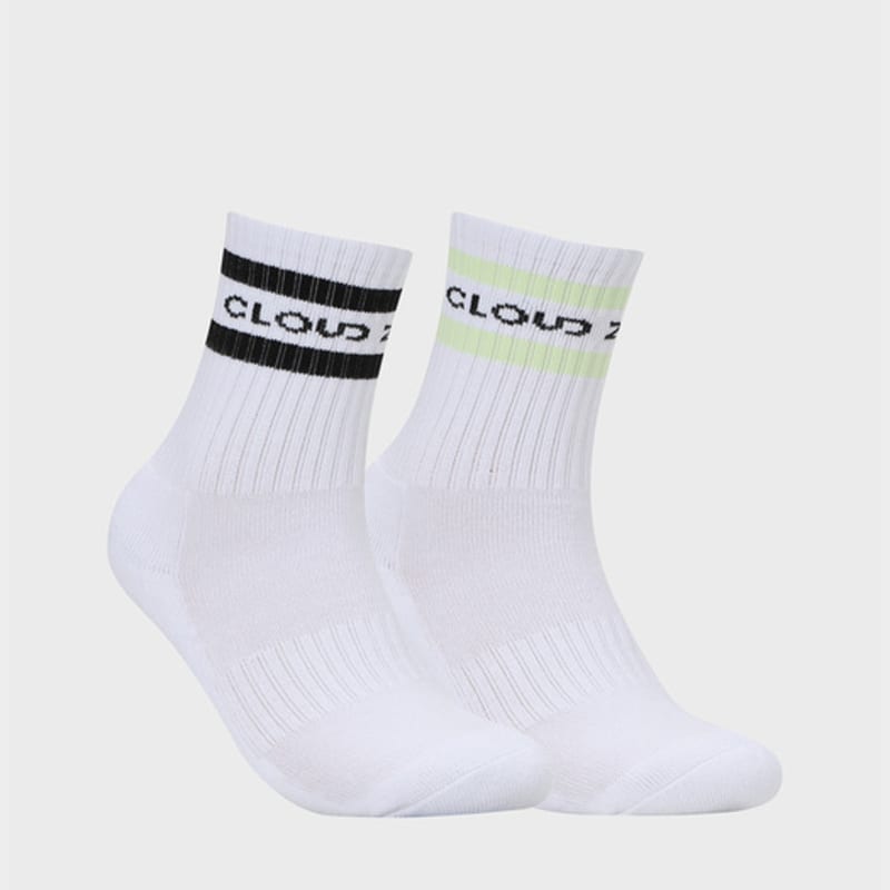 CLOUD ZERO 2S Crew Socks (2P) (0097054) CZFAF1SC903MN-WHITE