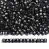 50pcs/lot Black Acrylic Alphabet Beads Square A-Z Letter Loose Spacer Beads for Jewelry Making DIY Bracelet Handmade Supplies