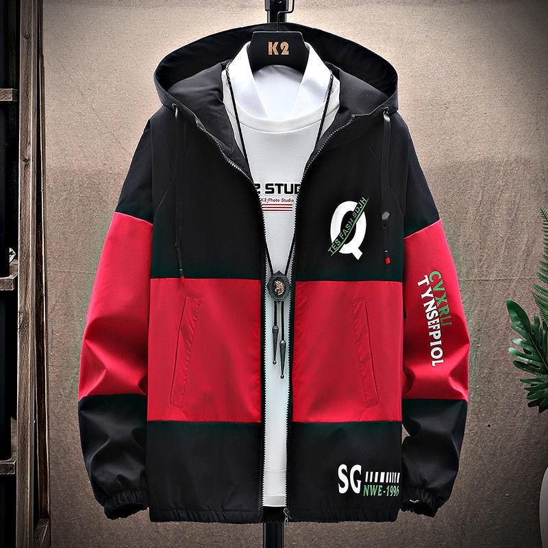 Pánská trendy pracovní bunda s kapucí v korejském stylu pro teenagery