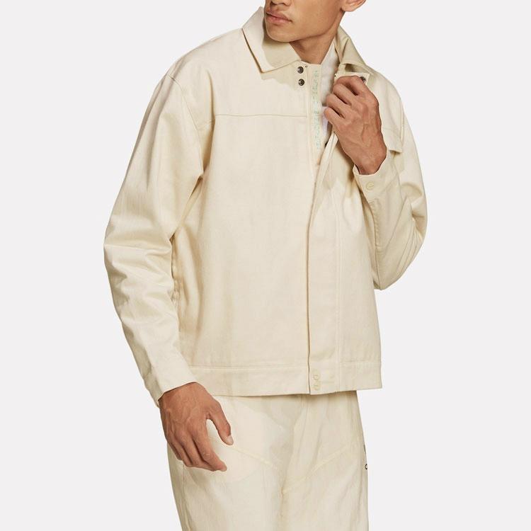 Adidas Originals Jackets Unisex Yellow/White Lapel Moderate Workwear HI6011
