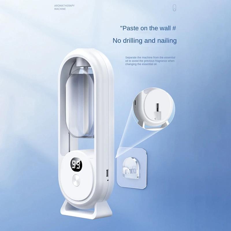 Wandmontierter Ätherisches Öl Diffusor Wiederaufladbar Timergesteuerter Sprühnebel Aromatherapie Luftbefeuchter Digitalanzeige Lufterfrischer Difusor Geruch