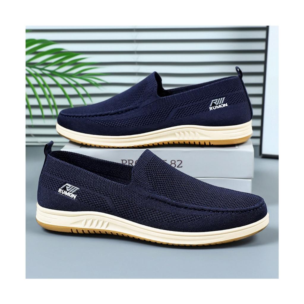 Pánská ležérní obuv, Fly Woven Vydutá Prodyšná Síťovaná Obuv Bez Zápachu, Boty na Jednu Nohu Látkové Boty