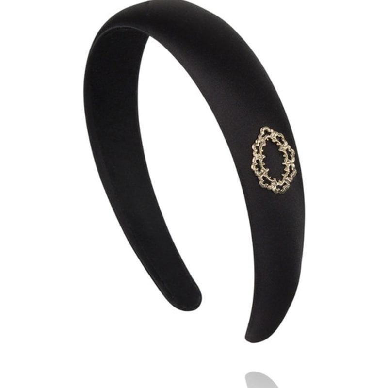 AUGUST ALICE Versailles Dew Hairband_Satin Black