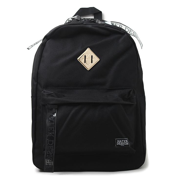 Hater Pvc Zipper Backpack Black