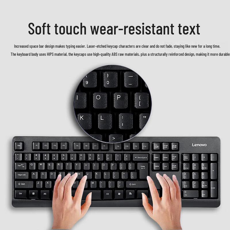 Lenovo KN101 Wireless Keyboard and Mouse Combo