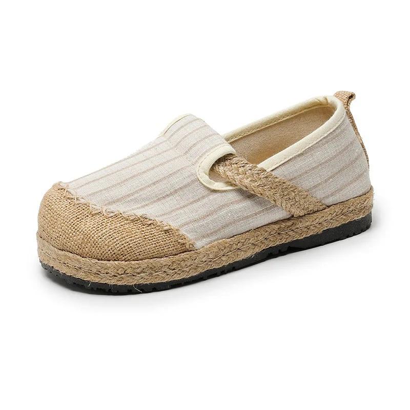 

Мода 2025 Новая индустрия Новая женская обувь INS Трендовый стиль преппи Простые парусиновые туфли с круглым носком и низким верхом Обувь Azzai Оптом 38 бежевый