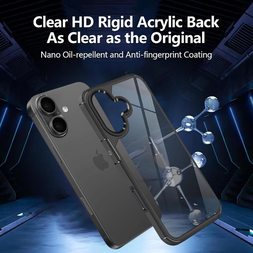 Armor Transparent Acrylic Phone Case For iPhone 16 15 14 13 12 11 Pro XR X XS Max 7 8 Plus SE Hybrid Shockproof Hard Back Cover