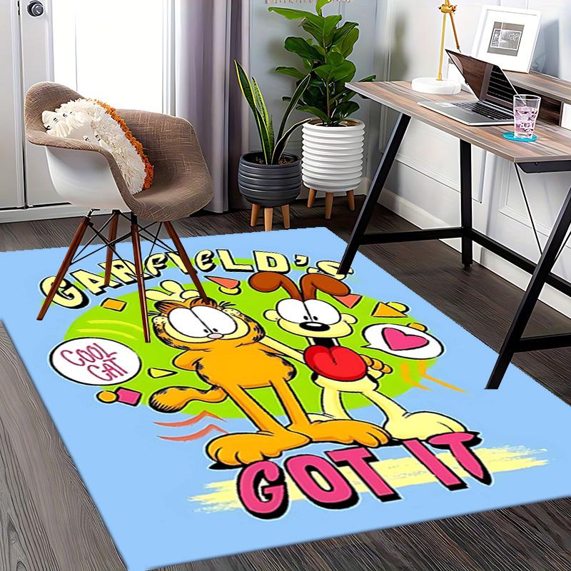 1pc Garfield's Got It! Cool Cat Office Chair Mat - Anime Cartoon Design, Non-Slip Carpet for Home Decor, Gaming Room, Dormitory Flooring.Q076