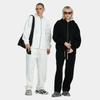 Set Tuta con Felpa con Cappuccio Foderata in Pile e Pantaloni Jogger Autunno Inverno 2025 Unisex Oversize Casual Tinta Unita