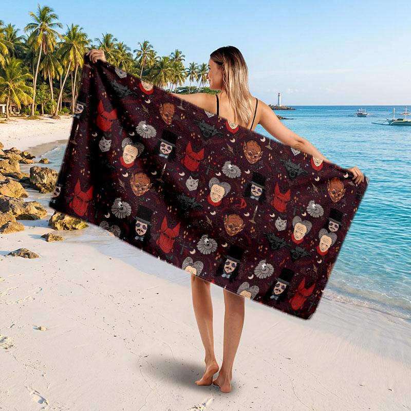 Large Beach TowelDracula Soft Absorbent Towel Beach Bath Home Use
