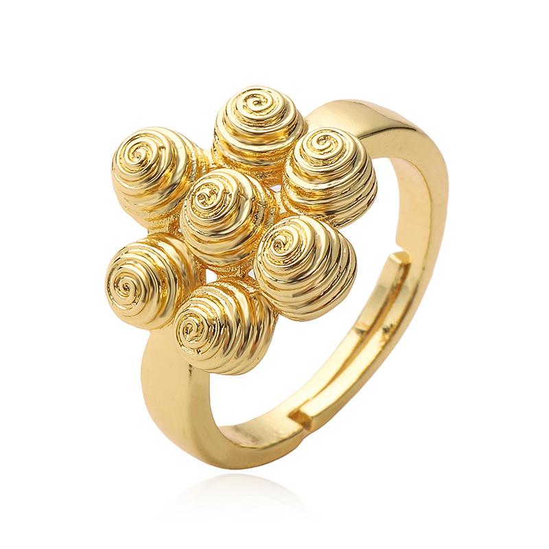 

HECHENG,Brass 18K Gold Plated Lustre Swirl Snail Shape Collection Earrings Bracelet Ring Elegant Simple Ladies Jewellery Other золотой