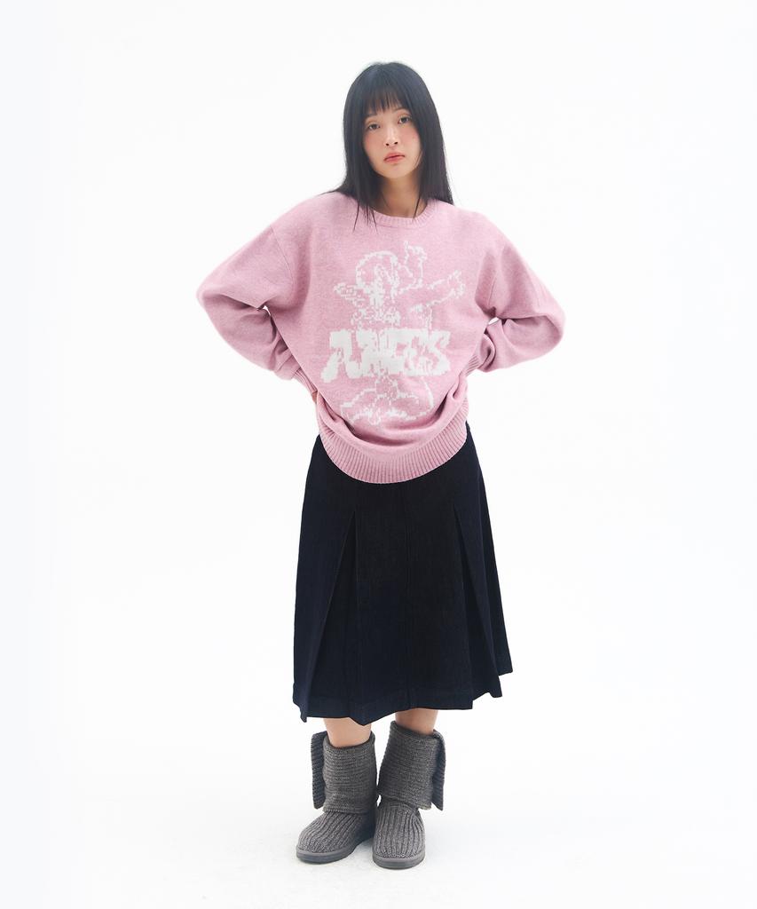 AMES-WORLDWIDE Angel Graphic Knit Pink