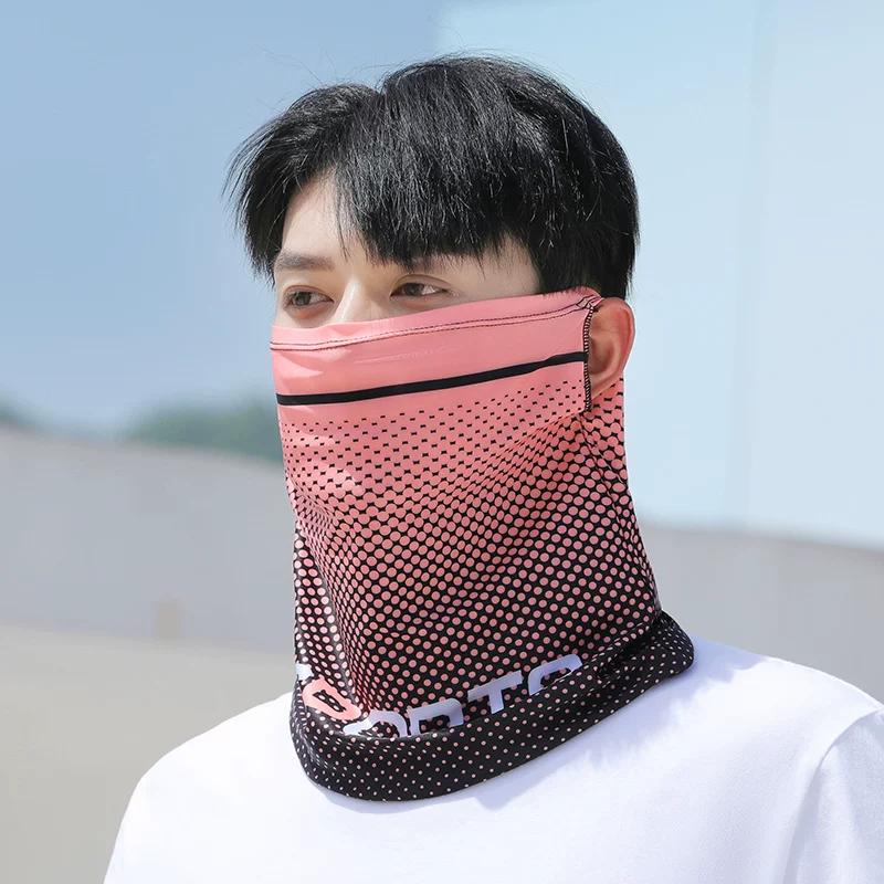 Ear Veil Men's Summer Sun Protection Headscarf Riding Neck Guard Bandana Outdoor Fishing Scarf Driving Ice Silk Mask