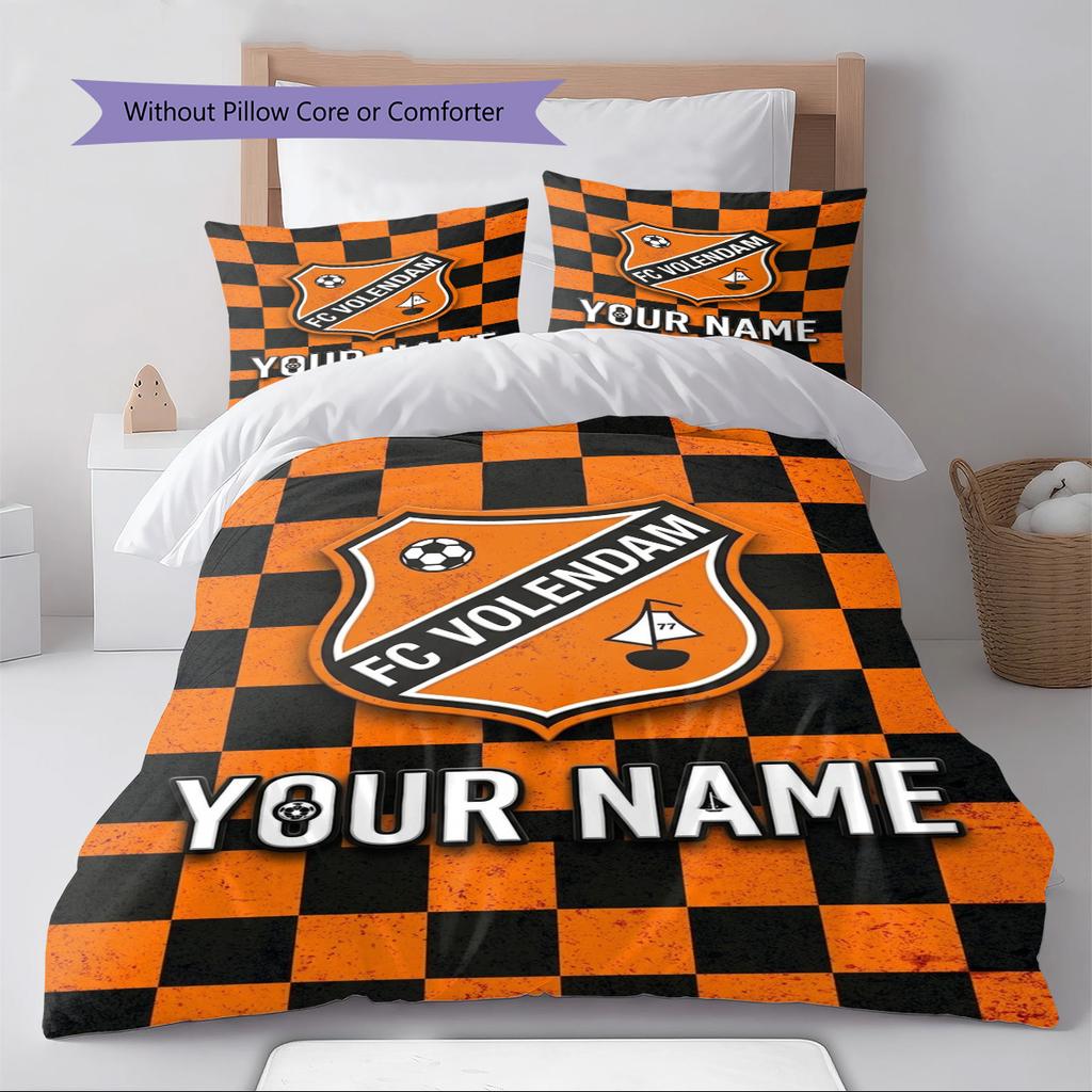 Name Custom FC Volendam Pattern Bedding Set Quilt Cover Pillowcase Home Decor Gift (1 * duvet cover + 2 * pillowcase, without core)
