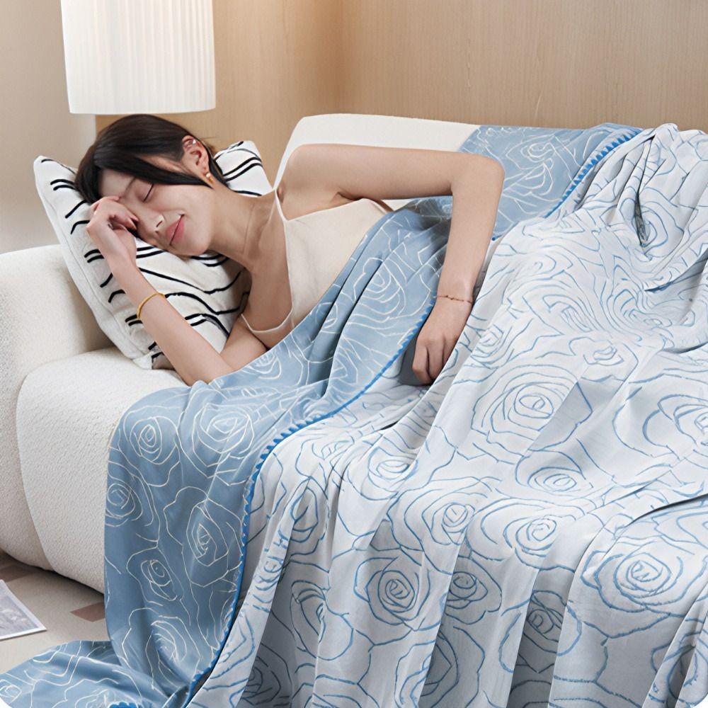Thin Air-conditioned Comforter Breathable Summer Quilt Multi-functional Nap Blanket  Children