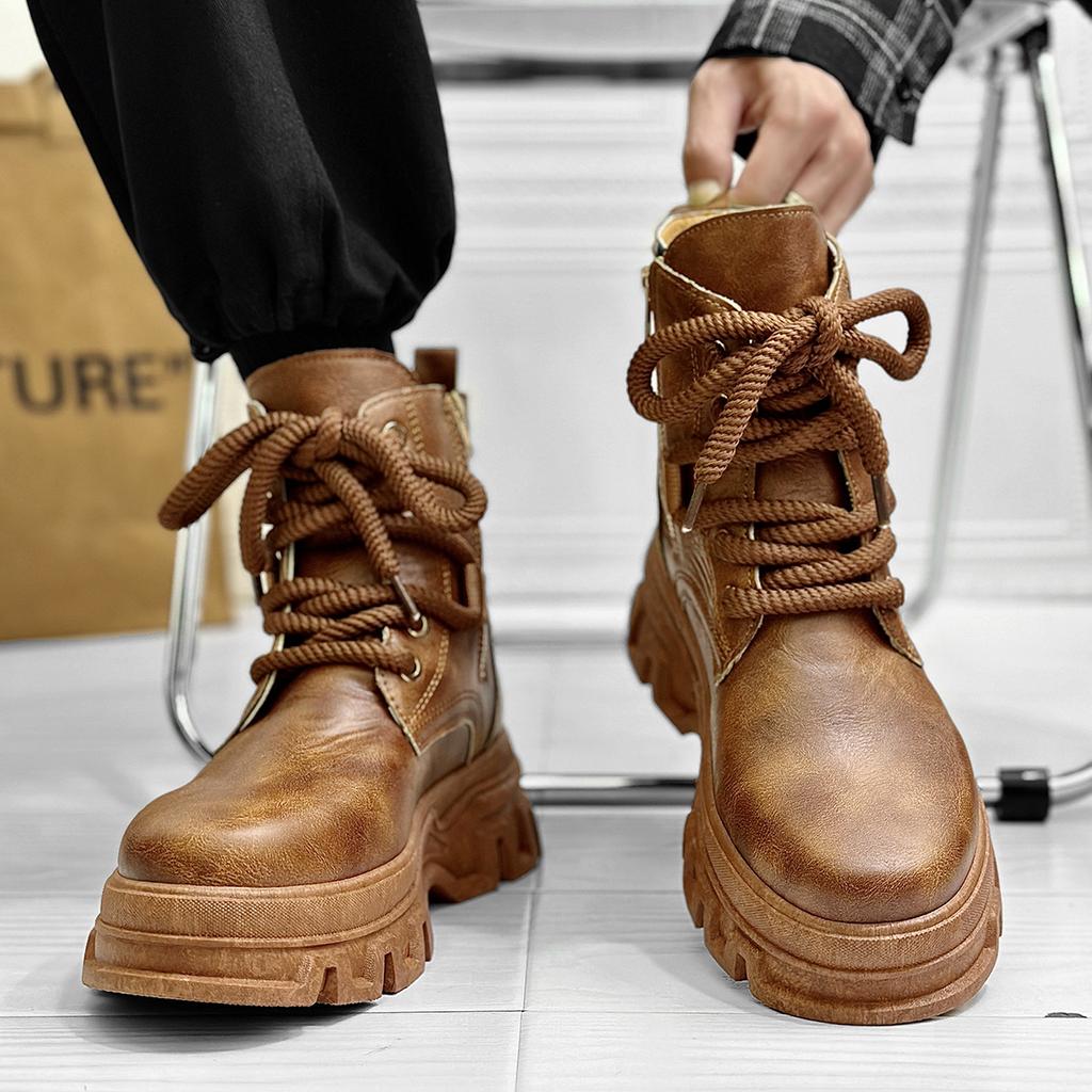 Nejnovější nejprodávanější motocyklové boty britského stylu vysoké retro pánské módní ležérní boty vysoce kvalitní pánská obuv