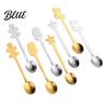 Stainless Steel Coffee Spoons 4Pcs Christmas Dessert Spoons with Gingerbread Winter Seasonal Tableware Man Star Stocking Snowman Handle Unique