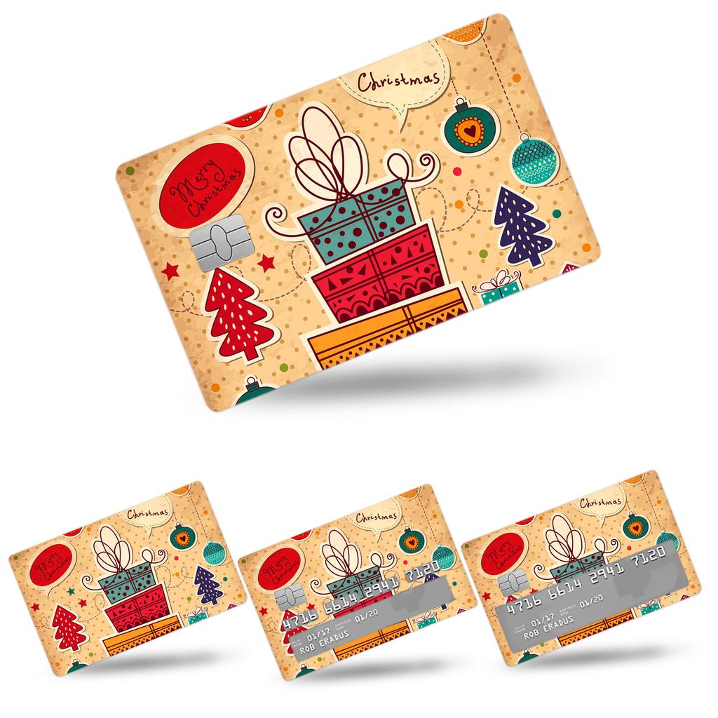 4PCS Slim Waterproof Credit/Debit Card Stickers - Funny Food Coupons, Personalized Decor