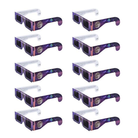 Professional Sun Glasses Solar Eclipse Glasses UV IR Filter Sun Glasses Adults Safe Shades for Direct Sun Viewing