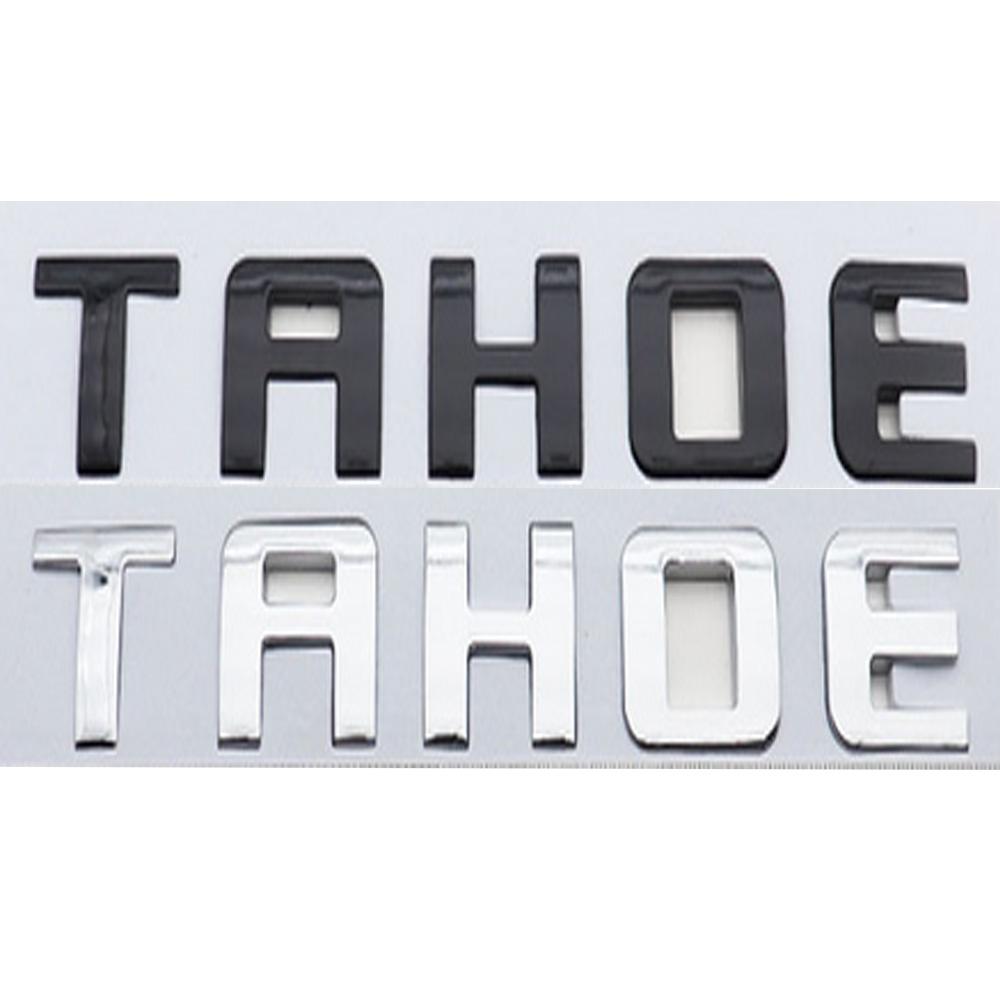 1 Piece Car ABS 3D Logo Letters Rear Bumper Rar Door Trunk Adhesives Sticker For Chevrolet Tahoe Logo Style Sticker Accessories
