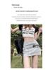 2026 Spring Korean Style Women's Gray Sporty High Waist Skirt - Casual Hip Wrap Sweatshirt Dress