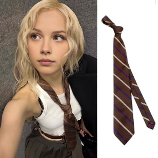 Unisex Tie Striped Print Necktie