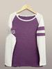 Multicolor Stripe Patchwork Long Sleeve Round Neck T-Shirt