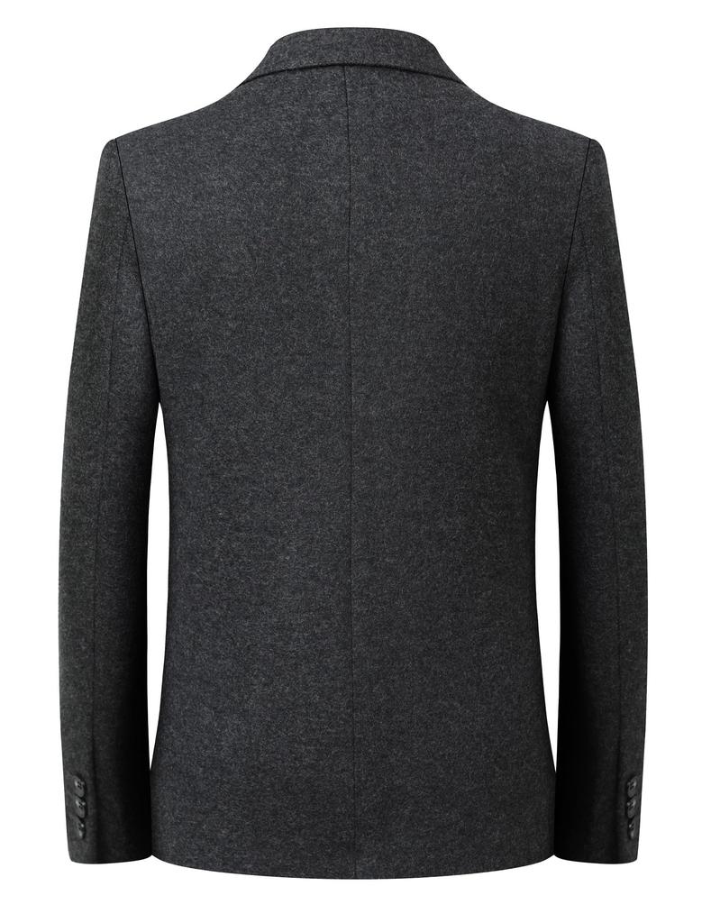 MYMRIN Skräddarsydd Kostym Business Casual Ytterkläder Storlek Jacka, Ull, Vindtät, Köldtålig, Jacka, (Grå, 2XL)