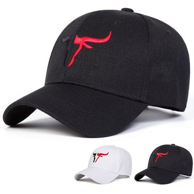 Unisex Personalized Bull Head Embroidery Baseball Caps Spring Autumn Outdoor Adjustable Casual Hats Dad Hat Sunscreen Hat