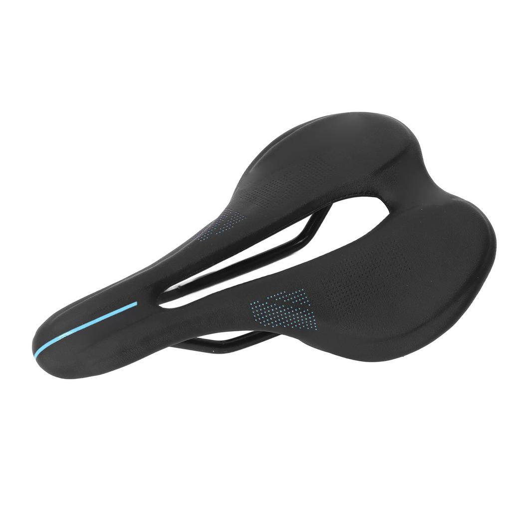 Bike Saddle Shock Absorbing Comfort PU Microfiber Leather Mountain Bike Seat for Road Bike Riding