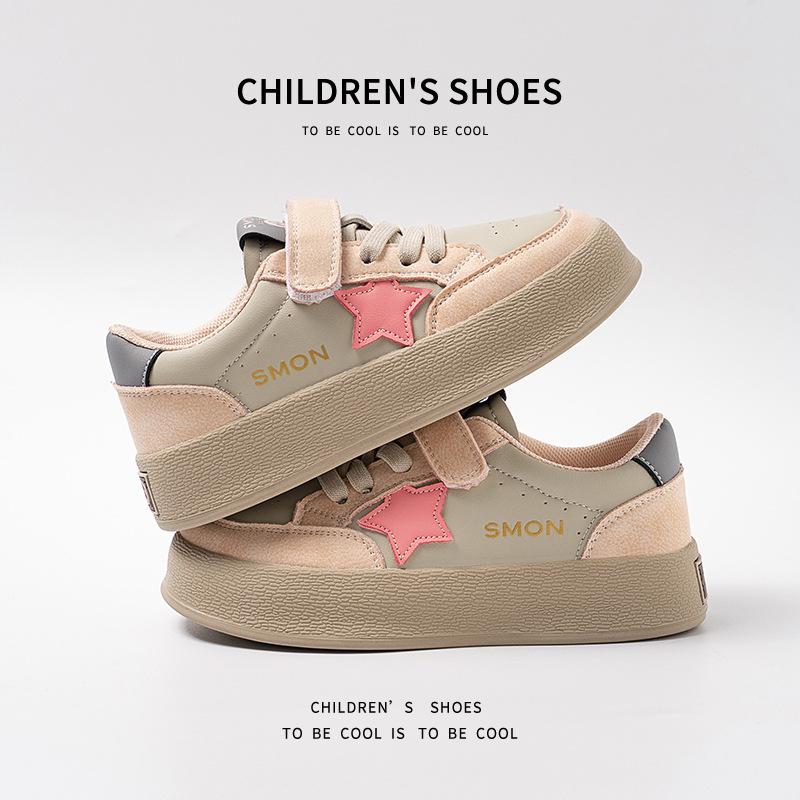 Girls' Shoes Children's Casual Board Shoes 2025 Spring and Autumn Models New Middle-aged and Older Children's Parent-child Low-top Sports Shoes Autum