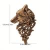 2PCS Personalized Fashion Men's Suit Collar Pin Buckle Domineering Wolf Head Brooch Pin.