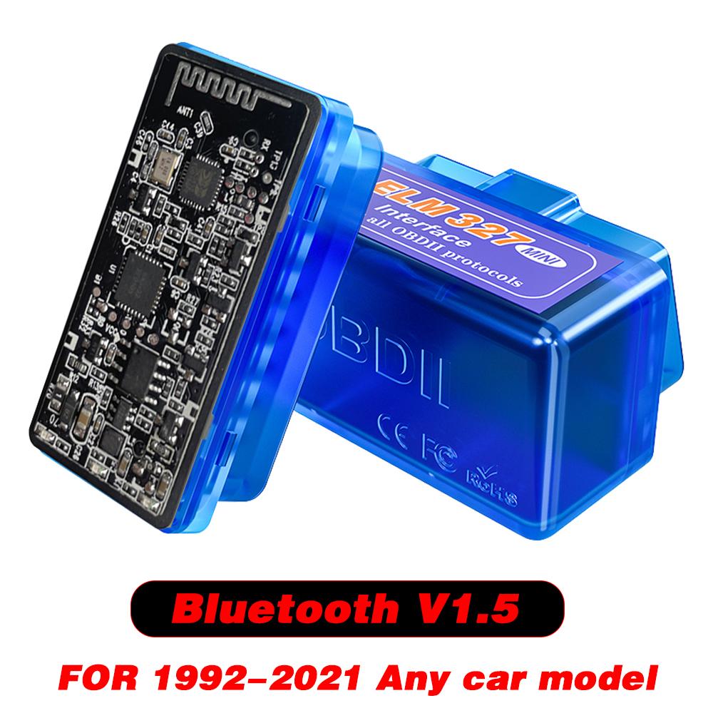 Super Mini ELM327 OBD2 V1.5 Bluetooth 5.0 OBD V2.1 V1.5 Latest Version New Auto OBD Scanner Code Reader Tool Car Diagnostic Tool