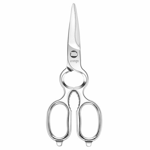 LIVINGO Kitchen Scissors, Forged, Durable, Disassembleable, Sharp, Multi-Purpose Stainless Steel, for Poultry, Food, Meat, Cooking, Bottle Opener, and